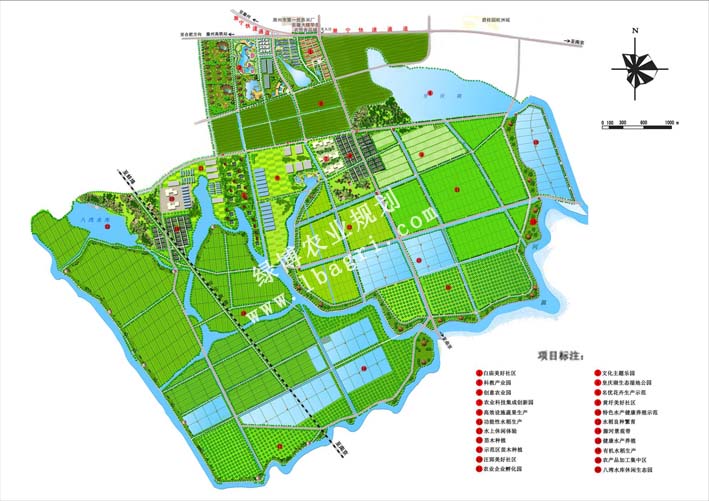安徽南谯现代农业综合开发示范区规划平面图