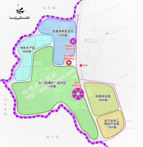 安徽瓦埠湖现代欧宝全站网址综合开发示范区空间布局图
