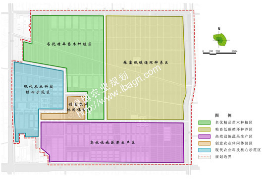 中南常乐现代农业园区空间布局图