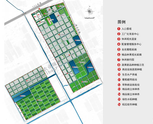 东台国贸农业生态园区规划平面图