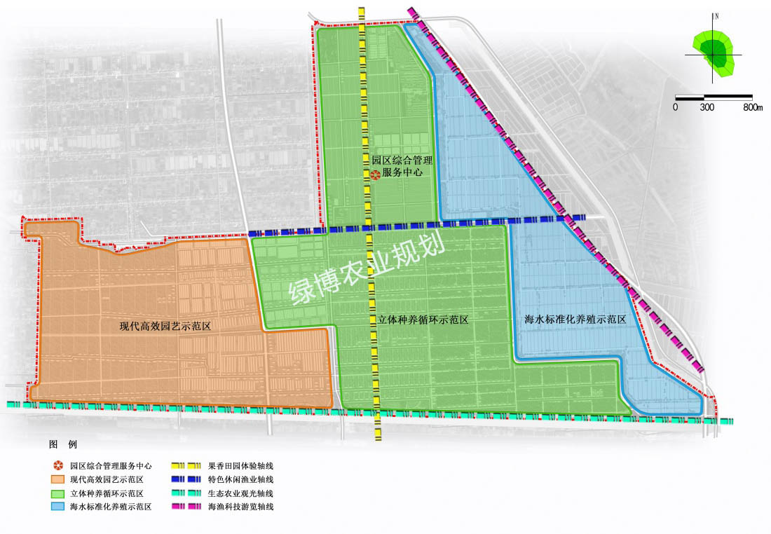 近海生态循环欧宝全站网址科技示范园规划分区图